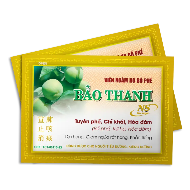 Viên Ngậm BẢO THANH không đường H/20Vỉ x 5viên